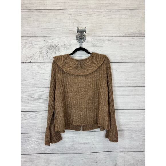 Old Navy Plus Size Tan Wool-Blend Ruffle Tie-Front Cropped Cardigan Size 3X - Picture 9 of 9